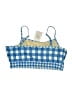 Lime Ricki Checkered-gingham Blue Swimsuit Top Size XL - photo 2