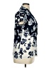 DKNY Floral Blue Short Sleeve Blouse Size XL - photo 4