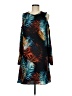 Worthington 100% Polyester Print Blue Casual Dress Size 8 - photo 1
