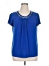 Jaclyn Smith Blue Short Sleeve Blouse Size XL - photo 1