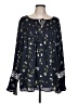 Long Tall Sally 100% Polyester Black Long Sleeve Blouse Size 10 - photo 1