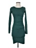 Leith Solid Teal Casual Dress Size XS - photo 1