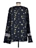 Long Tall Sally 100% Polyester Black Long Sleeve Blouse Size 10 - photo 2