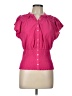 Maeve Pink Short Sleeve Blouse Size L - photo 1