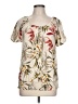Naif Ivory Short Sleeve Blouse Size L - photo 1