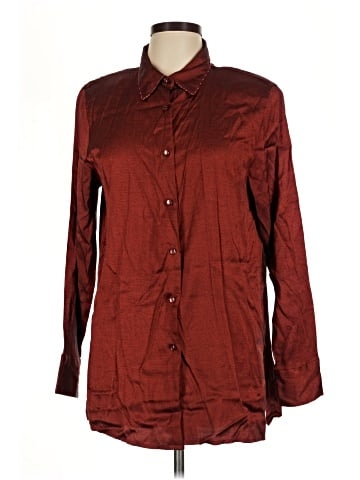 Karen Scott Long Sleeve Button-Down Shirt (view 1)