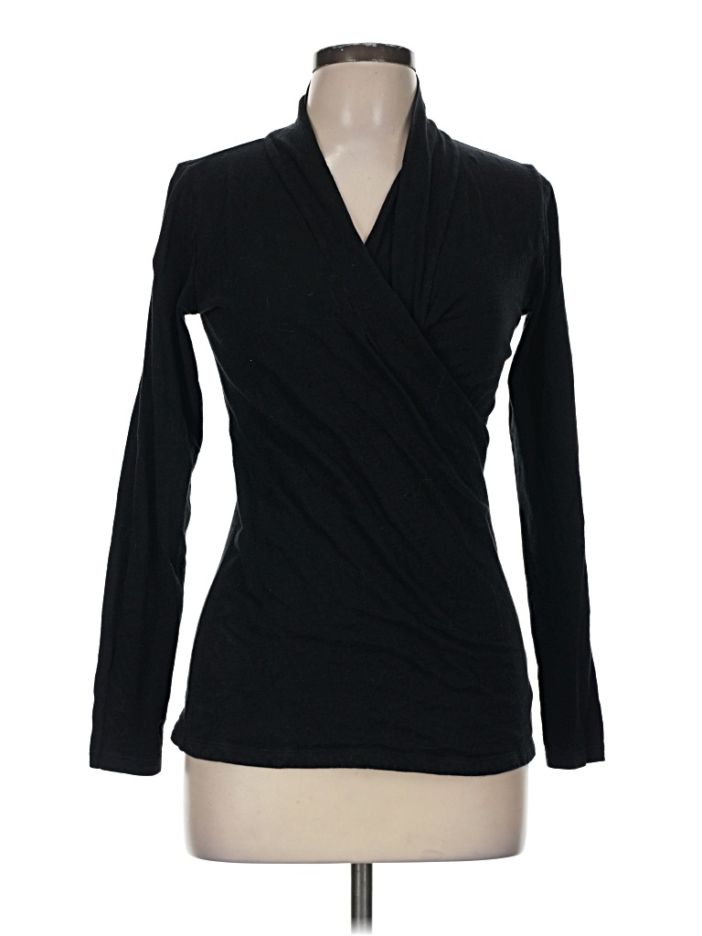 Pre-owned Cabi Long Sleeve Top Black Cowl Neck Tops