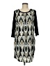 Cha Cha Vente 100% Polyester Print Black Cocktail Dress Size M - photo 1