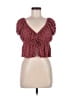 LA Hearts 100% Rayon Red Short Sleeve Top Size M - photo 1