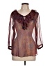 Unbranded Burgundy 3/4 Sleeve Blouse Size L (estimated) - photo 1