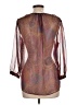 Unbranded Burgundy 3/4 Sleeve Blouse Size L (estimated) - photo 2