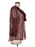 Unbranded Burgundy 3/4 Sleeve Blouse Size L (estimated) - photo 4