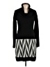 Studio One 100% Acrylic Chevron-herringbone Black Casual Dress Size L - photo 1