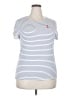 Assorted Brands Stripes White Short Sleeve T-Shirt Size XXL - photo 1
