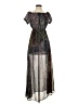 Lulus 100% Polyester Print Black Cocktail Dress Size XS - photo 1