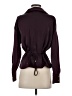 Zara 100% Polyester Burgundy Long Sleeve Blouse Size S - photo 2