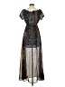 Lulus 100% Polyester Print Black Cocktail Dress Size XS - photo 2
