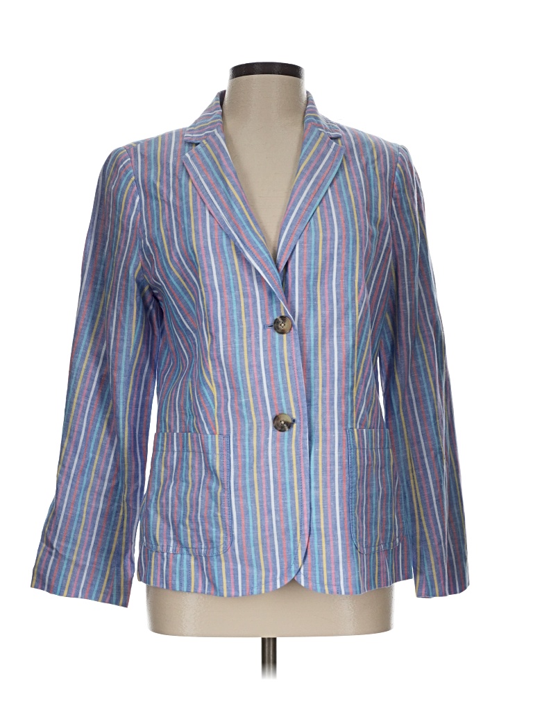 Pre-owned Talbots Blazer Jacket In Blue