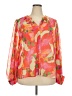 Chico's 100% Polyester Orange Long Sleeve Blouse Size XXL (4) - photo 1