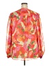 Chico's 100% Polyester Orange Long Sleeve Blouse Size XXL (4) - photo 2