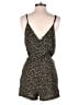 Gab & Kate 100% Polyester Polka Dots Gold Black Romper Size M - photo 2