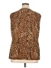 Jones Studio Animal Print Brown Tan Sleeveless Blouse Size 1X - photo 2