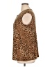 Jones Studio Animal Print Brown Tan Sleeveless Blouse Size 1X - photo 5