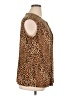 Jones Studio Animal Print Brown Tan Sleeveless Blouse Size 1X - photo 4