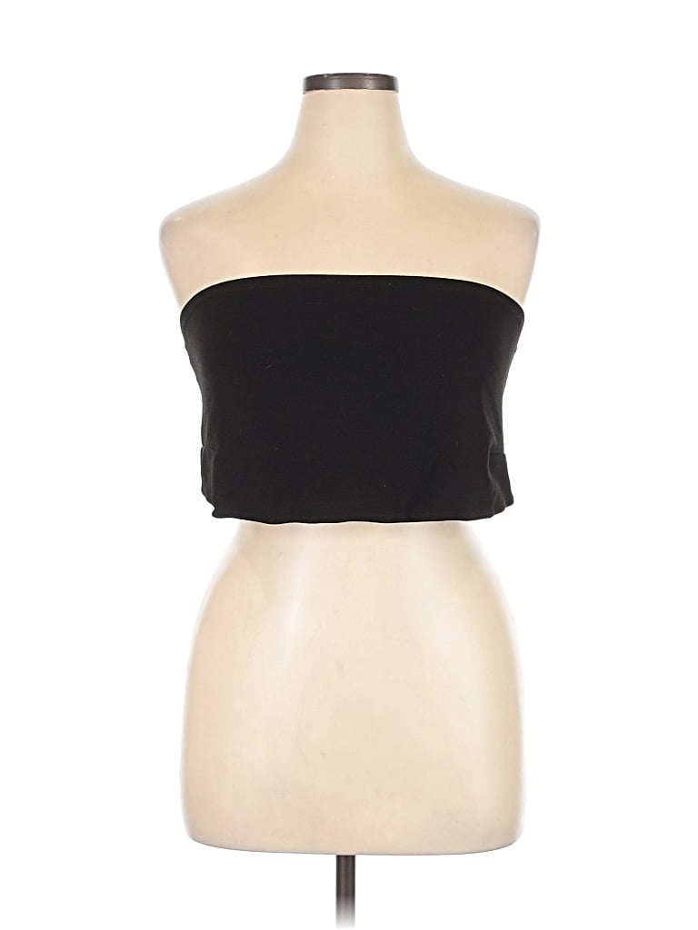 Pre-owned Shein Curve Tube Top Black Strapless Neckline Tops