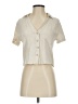 Love Notes Ivory Short Sleeve Blouse Size S - photo 1