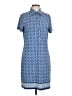 Max Studio Blue Casual Dress Size L - photo 1