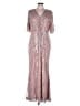 Mac Duggal 100% Polyester Silver Cocktail Dress Size 12 - photo 1