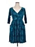 Torrid Paisley Teal Casual Dress Size 1X Plus (1) - photo 1