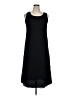 Virgo 100% Polyester Solid Black Casual Dress Size 14 Petite - photo 1