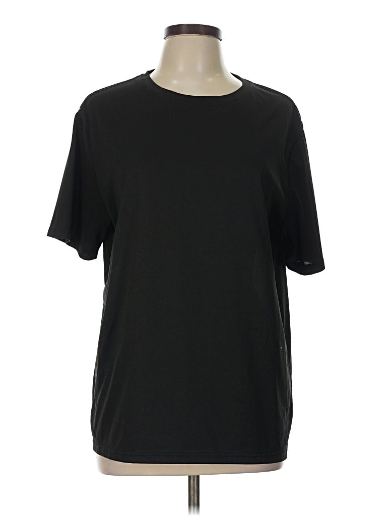Pre-owned Shein Short Sleeve T-shirt In Black