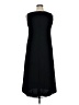Virgo 100% Polyester Solid Black Casual Dress Size 14 Petite - photo 2