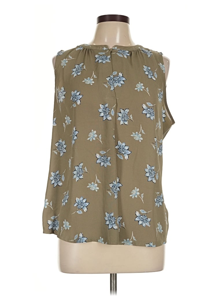 Pre-owned Croft & Barrow Sleeveless Blouse In Tan