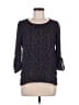 Sweet Rain 100% Polyester Graphic Black 3/4 Sleeve Blouse Size M - photo 1