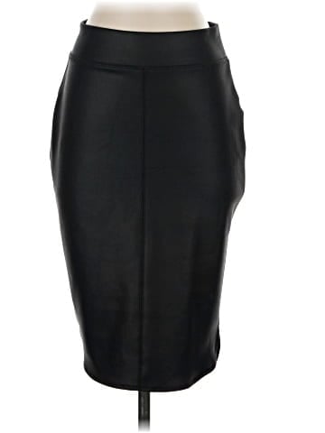 Bisou Bisou Faux Leather Skirt (view 1)