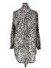 Express Animal Print Ivory Silver Long Sleeve Blouse Size XL - photo 2