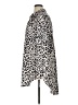 Express Animal Print Ivory Silver Long Sleeve Blouse Size XL - photo 5
