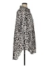 Express Animal Print Ivory Silver Long Sleeve Blouse Size XL - photo 4