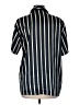 Assorted Brands 100% Polyester Stripes Blue Short Sleeve Blouse Size M - photo 2