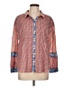 Purejill Color Block Orange Long Sleeve Button-Down Shirt Size Lg Petite - photo 1