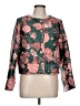 Abbey Glass 100% Cotton Floral Green Jacket Size L - photo 1
