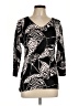 ECI Black 3/4 Sleeve Blouse Size L - photo 1
