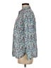Talbots 100% Cotton Floral Blue Long Sleeve Button-Down Shirt Size M - photo 5