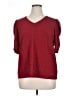 Anne Klein Burgundy Short Sleeve Top Size XL - photo 1