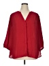 NYDJ 100% Recycled Polyester Red 3/4 Sleeve Blouse Size 1X - photo 1
