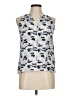 Ellie Kai 100% Silk Silver Sleeveless Silk Top Size M - photo 1